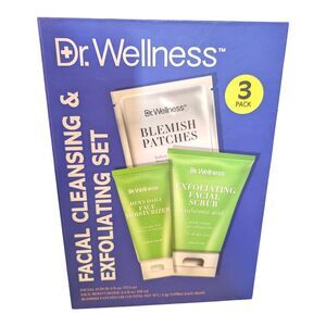 Dr. Wellness Facial Cleansing And Exfoliating Set For Men New